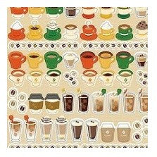 #サークルシール ベーシック コーヒー シール ラテ サイフォン ミル カフェラテ カフェ好き レトロステッカー リュリュ :4510180237326