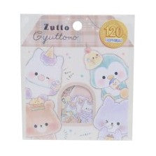 #シールフレーク/ズットギュットモ Zutto Gyuttomo ぎゅっとなかよしステッカー アイスとスイーツのほんわかアニマルたち カミオジャパン :4550432218789