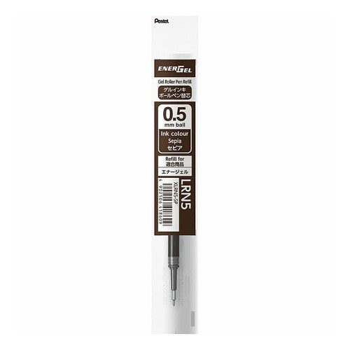 #ぺんてる ボールペン替芯 エナージェル用 0.5mm セピア XLRN5-SP :4902506418609