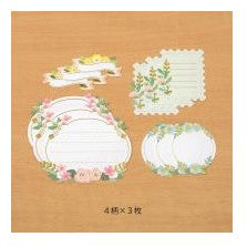 #シール PCM ラベル 82610006 花柄 ラベルステッカー 花柄 リボン パステルカラー ミントグリーン ベビーピンク イエロー ブルー ガーリー ナチュラル かわいい 手帳デコ コラージュ 紙もの 文房具 フラワーリース 春デザイン (株)ミドリ :4902805826105