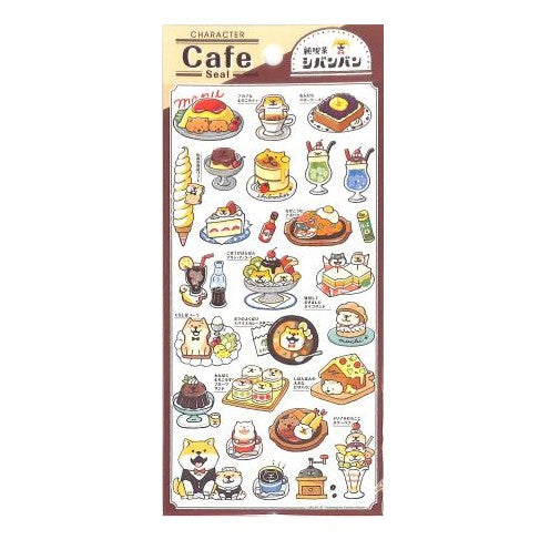 #マインドウェイブ シール 純喫茶 シバンバン カートゥーン スタイル シール カフェメニュー 喫茶店 パフェ ナポリタン ゆるかわ かわいい マインドウェイブ :4909001808157