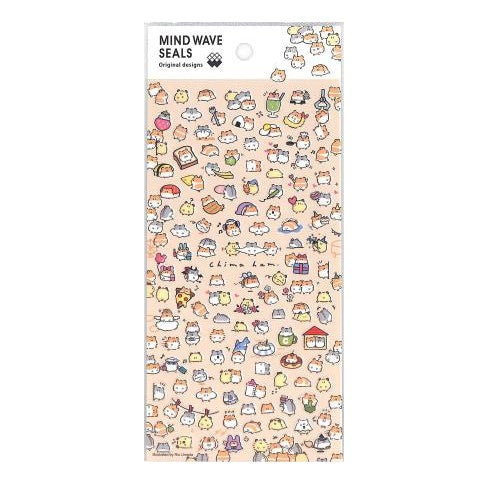 #MWシール #MW シール 81888 チマハム ハムスター ステッカー かわいい 癒し系 動物 キャラクター デコ マインドウェイブ :4909001818880