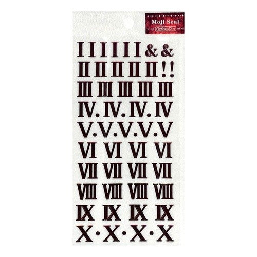#文字シール 箔加工 ローマ数字 赤箔 (株)クローズ・ピン :4920097138928