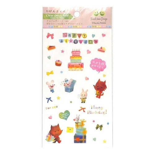#西出弥加 クリアデコシール Clear Deco Seal Happy Birthday (株)クローズ・ピン :4920097142932