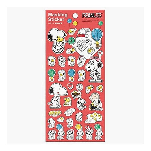 #スヌーピー #PEANUTSマスキングシール赤 (有)大阪プランズパック :4937122305569