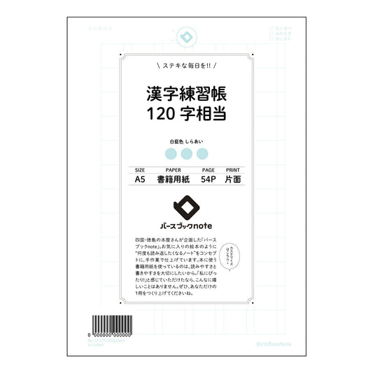 漢字練習帳120字相当 漢字美文字練習帳　凛 -rin- 【 A5 】 とじ : ミシン目入り 【 