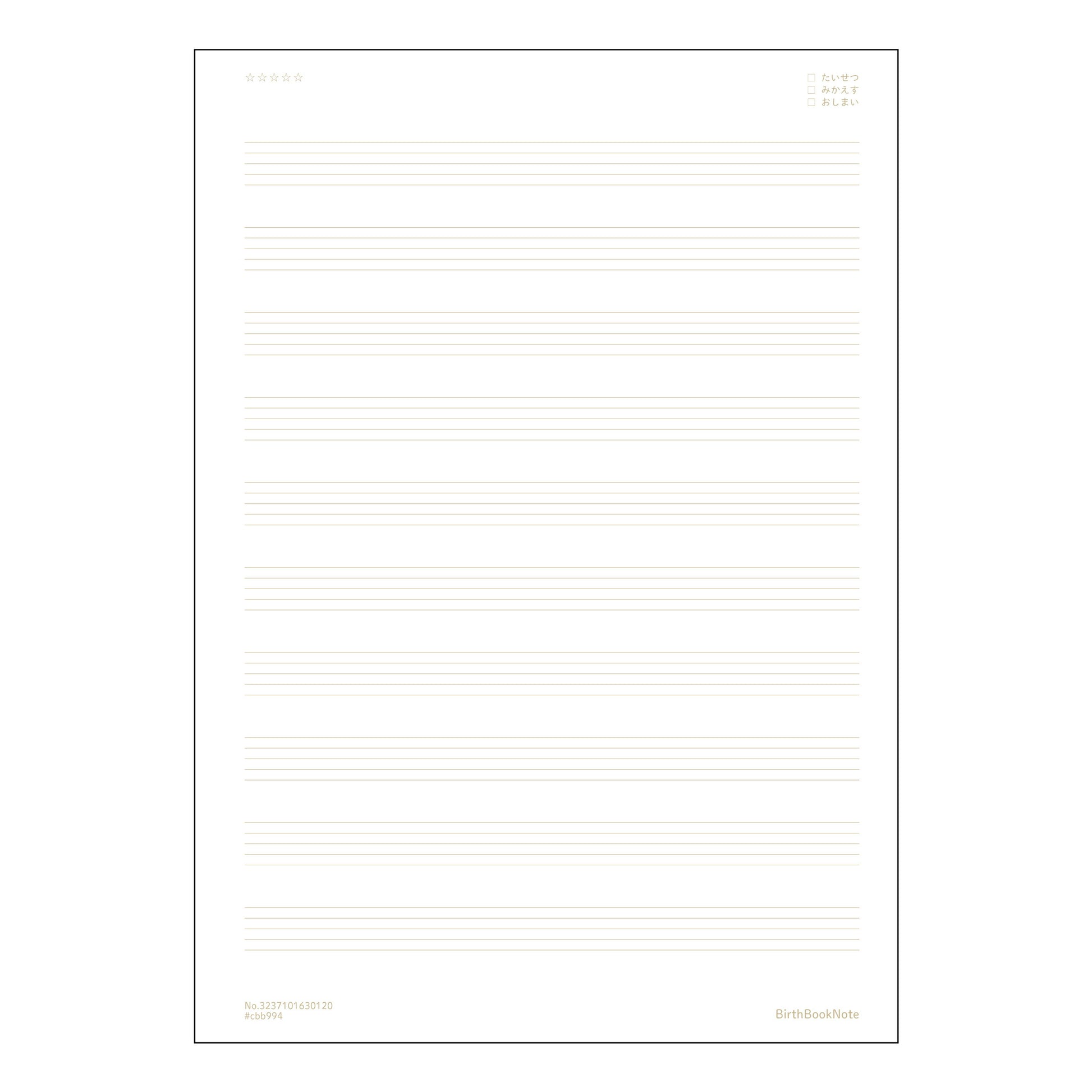 音楽罫10段五線譜 音楽ノート　旋律を紡ぐB5五線譜 【 B5 】 ルーズリーフ 26穴【 バースブ