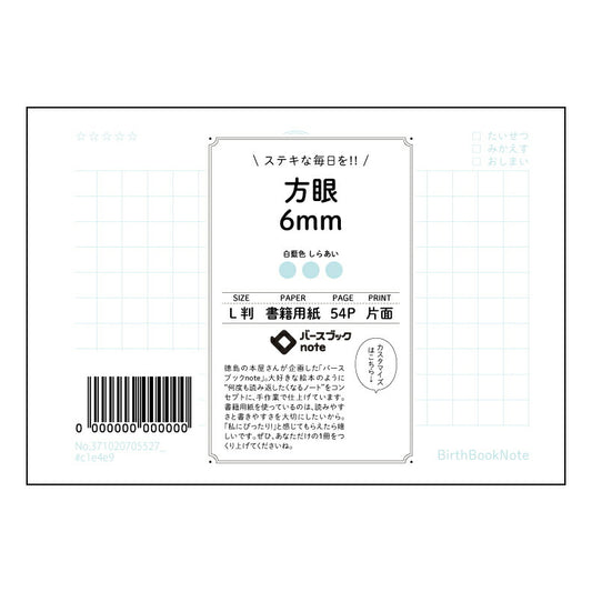 方眼6mm 考える方眼ノート　L判　思考整理とアイデアメモに 【 ルーズリーフミニ L判  】 ルー