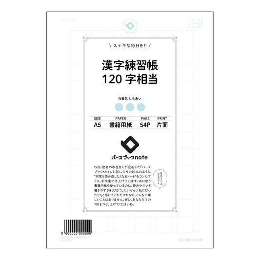 漢字練習帳120字相当 漢字美文字練習帳　～凛～  心落ち着く、洗練された文字で、自分を表現してみま