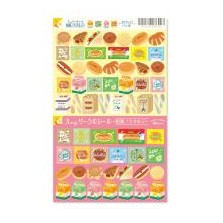 ＃3w ｻｰｸﾙ ｼｰﾙ ﾊﾟﾝ屋 昭和レトロ パン柄 シール 文房具 デコレーション クリームパン ﾘｭﾘｭ :4510180236923