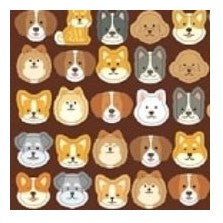 ＃ｻｰｸﾙｼｰﾙ ﾍﾞｰｼｯｸ ｲﾇ いぬフェイス 104枚入り シール 犬 ドッグ 柴犬 コーギー ハスキー プードル パグ サークルシール 丸型 かわいい アニマル ごほうびシール ﾘｭﾘｭ :4510180237227