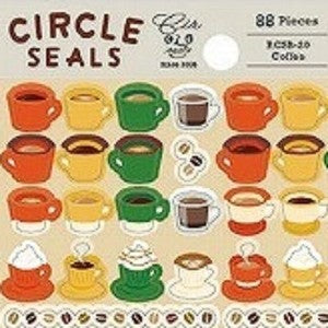 ＃ｻｰｸﾙｼｰﾙ ﾍﾞｰｼｯｸ ｺｰﾋｰ シール ラテ サイフォン ミル カフェラテ カフェ好き レトロステッカー ﾘｭﾘｭ :4510180237326