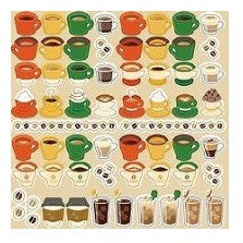 ＃ｻｰｸﾙｼｰﾙ ﾍﾞｰｼｯｸ ｺｰﾋｰ シール ラテ サイフォン ミル カフェラテ カフェ好き レトロステッカー ﾘｭﾘｭ :4510180237326