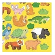 ＃ｻｰｸﾙｼｰﾙ ﾍﾞｰｼｯｸ ﾚｱｱﾆﾏﾙ シール アニマルズ 動物 サファリ どうぶつ園 カラフル かわいい ﾘｭﾘｭ :4510180237340