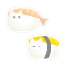 ＃エルコミューンステッカーふわねこ寿司 ｴﾙｺﾐｭｰﾝ :4582529539163