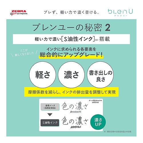 ＃ブレンユー（blenU） 0.5mm BAS87－W 白 ｾﾞﾌﾞﾗ(株) :4901681888061