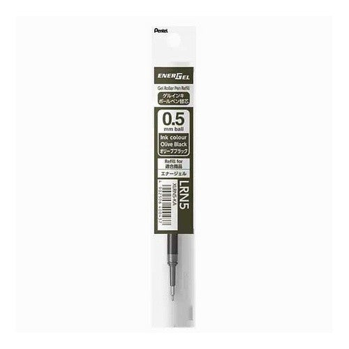 ＃ぺんてる エナージェルリフィル 替芯 0.5mm オリーブブラック 1本入 XLRN5-KA :4902506400437