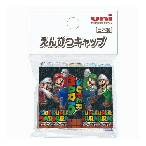 ＃三菱鉛筆スーパマリオ鉛筆キャップえんぴつカバー5本セット uni 三菱鉛筆(株) :4902778309520