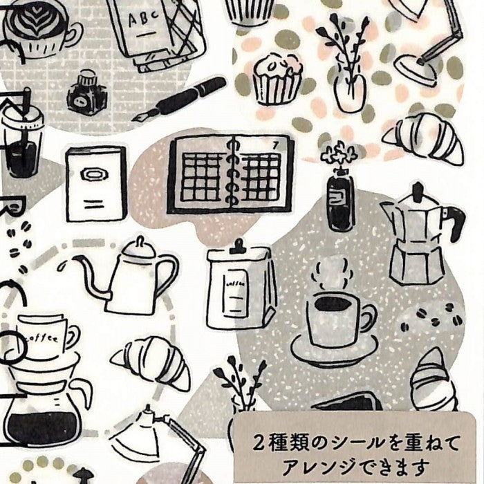 ＃ｼｰﾙ26412枚入ﾓﾉﾄｰﾝｶﾌｪ柄 (株)ﾐﾄﾞﾘ :4902805826419