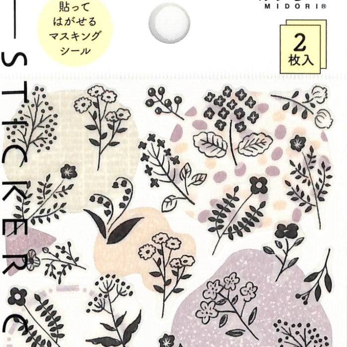 ＃ｼｰﾙ26422枚入ﾓﾉﾄｰﾝ花柄 (株)ﾐﾄﾞﾘ :4902805826426