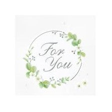 ＃シールＰＣＭタイトルＳ　グリーンリース柄 ミドリ タイトルシール ステッカー For You 花リース グリーン 白花 立体感 メッセージ用 アルバム 色紙 スクラップブック デコレーション ﾃﾞｻﾞｲﾝﾌｨﾙ･ﾐﾄﾞﾘ :4902805826938