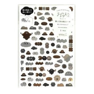 ＃ｼｰﾙ ゆるﾛｸﾞ 1枚入 ｶﾓﾌﾗｰｼﾞｭ ﾌﾟﾁﾓﾝｽﾀｰ柄 かわいい 隠すシール 書き間違い 文房具 デコレーション モジャモジャ ﾃﾞｻﾞｲﾝﾌｨﾙ･ﾐﾄﾞﾘ :4902805827089