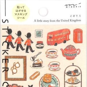 ＃ｼｰﾙ 2710 ｲｷﾞﾘｽ柄 ロンドン 紅茶 英国風 雑貨風 かわいい マスキング素材 手帳デコ ﾃﾞｻﾞｲﾝﾌｨﾙ･ﾐﾄﾞﾘ :4902805827102