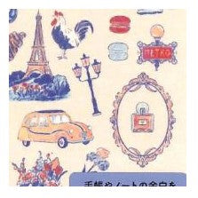 ＃ｼｰﾙ 2711 ﾌﾗﾝｽ柄 おしゃれ かわいい エッフェル塔 クロワッサン マカロン 花束 カフェ ﾃﾞｻﾞｲﾝﾌｨﾙ･ﾐﾄﾞﾘ :4902805827119