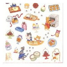 ＃ﾘﾄﾙｷｯﾁﾝｽﾃｯｶｰ 81789 ﾖｳｶﾞｼﾔｻﾝ ねこ スイーツ クッキング柄 焼き菓子 手帳デコ ﾏｲﾝﾄﾞｳｪｲﾌﾞ :4909001817890