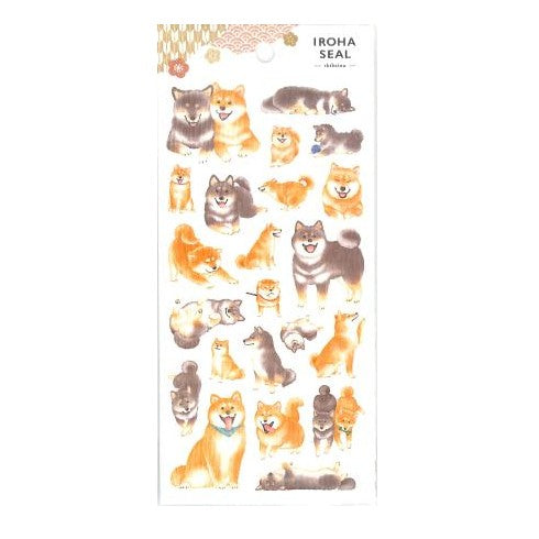 ＃ｲﾛﾊｼｰﾙ 81870 ｼﾊﾞｲﾇ かわいい 癒し系 デコレーション 文房具 手帳用 ﾏｲﾝﾄﾞｳｪｲﾌﾞ :4909001818705