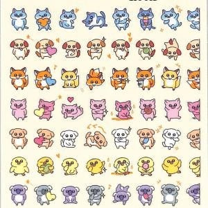 ＃MW ｼｰﾙ 81891 ｳﾙｳﾙ ｱﾆﾏﾙｽﾞ 動物 ステッカー かわいい 子犬 子猫 うさぎ ひよこ くま ぶた ﾏｲﾝﾄﾞｳｪｲﾌﾞ :4909001818910