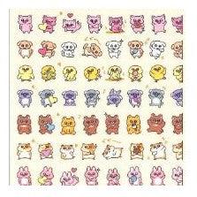 ＃MW ｼｰﾙ 81891 ｳﾙｳﾙ ｱﾆﾏﾙｽﾞ 動物 ステッカー かわいい 子犬 子猫 うさぎ ひよこ くま ぶた ﾏｲﾝﾄﾞｳｪｲﾌﾞ :4909001818910
