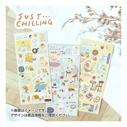 ＃JUST CHILLING/ジャストチリングステッカー  コーヒーいれたよ 日本製 お洒落ステッカー ﾏｲﾝﾄﾞｳｪｲﾌﾞ :4909001819504