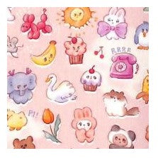 ＃マインドウェイブ イラスト シール YumeYume Sekai ゆめゆめ せかい 82058 ゆめかわいい 動物シール スイーツ ピンク うさぎ デコレーション 癒し かわいい ステッカー ﾏｲﾝﾄﾞｳｪｲﾌﾞ :4909001820586