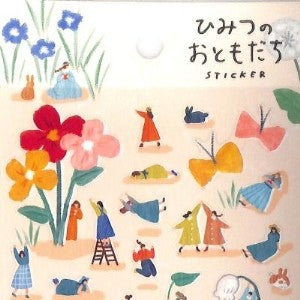 ＃ひみつのおともだちステッカー 82155 ひみつのお花摘み シール ステッカー 自然 ガーデン かわいい 水彩風 癒し系春 植物 デコレーション ﾏｲﾝﾄﾞｳｪｲﾌﾞ :4909001821552