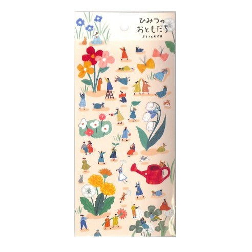 ＃ひみつのおともだちステッカー 82155 ひみつのお花摘み シール ステッカー 自然 ガーデン かわいい 水彩風 癒し系春 植物 デコレーション ﾏｲﾝﾄﾞｳｪｲﾌﾞ :4909001821552