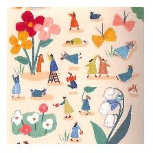 ＃ひみつのおともだちステッカー 82155 ひみつのお花摘み シール ステッカー 自然 ガーデン かわいい 水彩風 癒し系春 植物 デコレーション ﾏｲﾝﾄﾞｳｪｲﾌﾞ :4909001821552