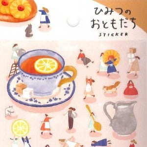 ＃ひみつのおともだち 紅茶 ｽﾃｯｶｰ シール ティータイム ティー 可愛い ナチュラル風 デコ カフェ ﾏｲﾝﾄﾞｳｪｲﾌﾞ :4909001821583
