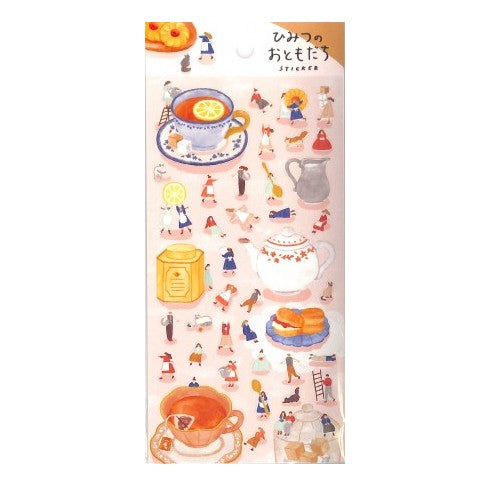 ＃ひみつのおともだち 紅茶 ｽﾃｯｶｰ シール ティータイム ティー 可愛い ナチュラル風 デコ カフェ ﾏｲﾝﾄﾞｳｪｲﾌﾞ :4909001821583