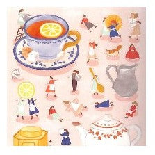 ＃ひみつのおともだち 紅茶 ｽﾃｯｶｰ シール ティータイム ティー 可愛い ナチュラル風 デコ カフェ ﾏｲﾝﾄﾞｳｪｲﾌﾞ :4909001821583