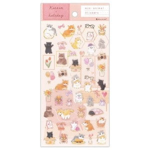 ＃エヌビー社 透明シール大 チル キトゥン | ステッカー sticker 金箔 子猫 シール かわいい 癒し系 ミニアニマルステッカー 休日風景 ベージュピンク 小物 花束 カメラ 電話 手帳デコレーション 文房具 スクラップ用 ギフト用 フォロン(株) :4909510558994