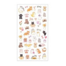＃エヌビー社 透明シール大 チル キトゥン | ステッカー sticker 金箔 子猫 シール かわいい 癒し系 ミニアニマルステッカー 休日風景 ベージュピンク 小物 花束 カメラ 電話 手帳デコレーション 文房具 スクラップ用 ギフト用 フォロン(株) :4909510558994