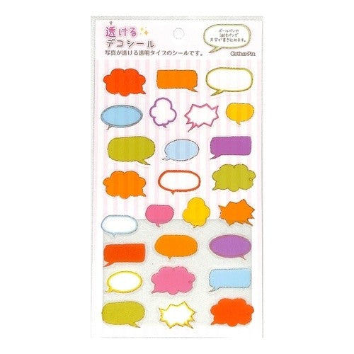 ＃透けるタイプのデコレーションシール・吹き出しシール　クレヨン (株)クローズ・ピン :4920097132582