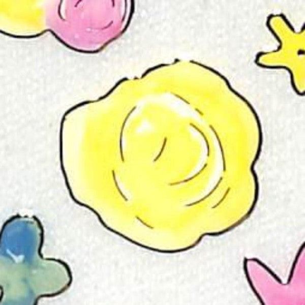 ＃naminamiシリーズ・ナミナミ・ふち箔クリアシール 水彩タッチ　ふんわりフラワー (株)クローズ・ピン :4920097141485