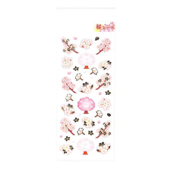 ＃和風ｼｰﾙ 桜の木 春 桜の花 ステッカー デコレーション 奥山 :4935786394240
