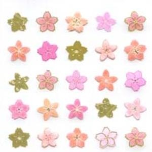 ＃和風ｼｰﾙ 桜 5列 ピンク ゴールド 花びら 春 かわいい 和桜 奥山 :4935786394790