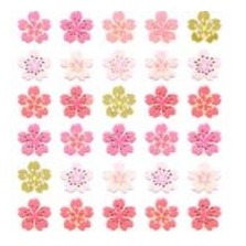 ＃和風ｼｰﾙ ﾘｱﾙ桜 5列 花シール 手帳デコレーション 日記用 春 奥山 :4935786395780
