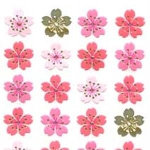 ＃和風ｼｰﾙ 桜 4列 濃いﾋﾟﾝｸ 春 花見 手帳用 アルバム デコレーション 奥山 :4935786398781