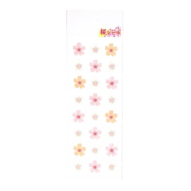 ＃ﾗﾒ入り 桜 ｼｰﾙ ステッカー パステル ピンク オレンジ 春 和柄 花 火花風 手帳 デコレーション メッセージカード スクラップブック ラッピング 文房具 かわいい 和風ステッカー 奥山 :4935786426781