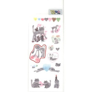 ＃ﾗﾒ入り (PET) ｼｰﾙ uou cute ﾈｺ ﾊｰﾄ 奥山 :4935786990084